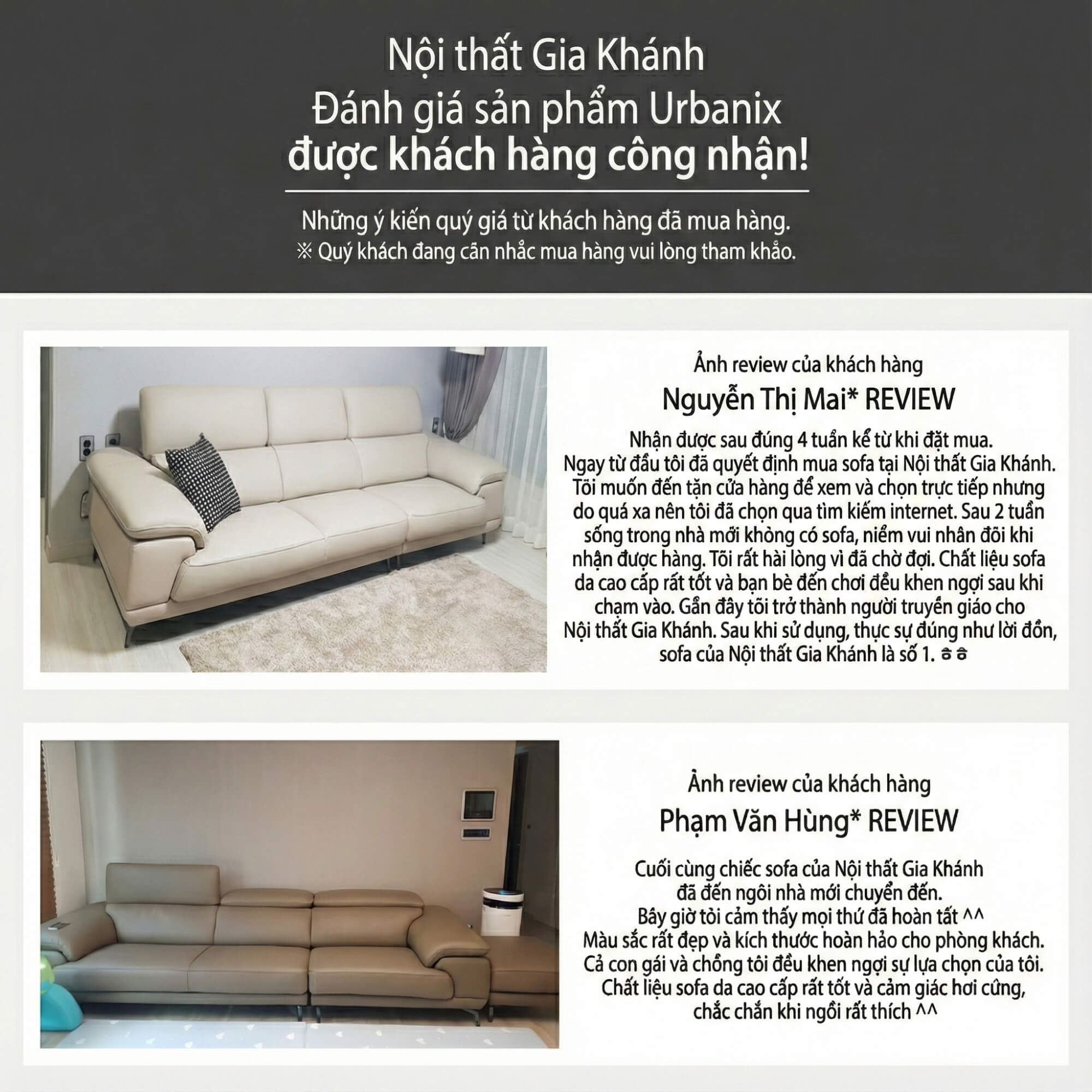 Sofa URBANIX - Sofa Da Dáng Văng Có Tựa Đầu Thông Minh