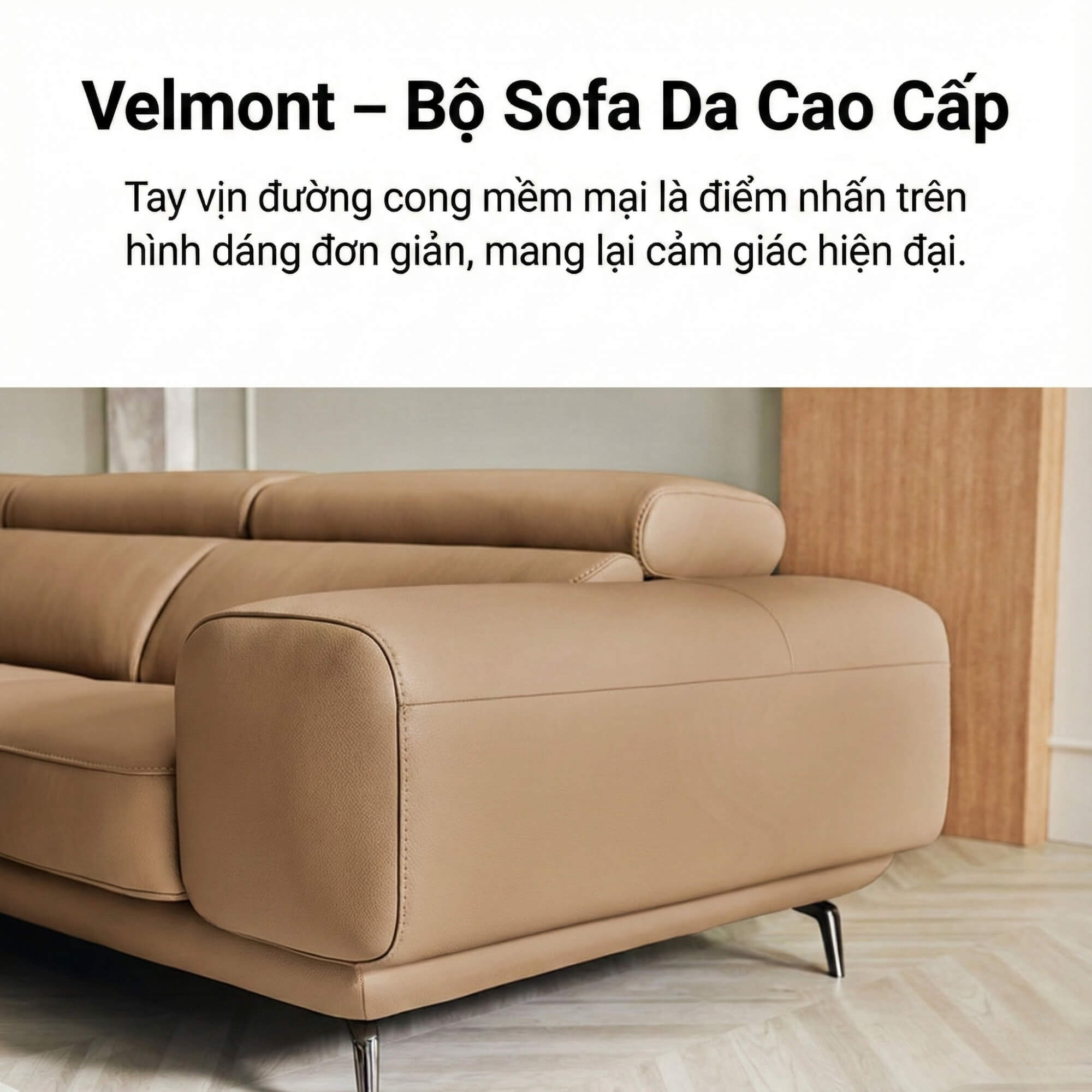 Sofa VERMONT - Sofa Băng Ấm Áp Thư Giãn Với Tựa Đầu Thông Minh