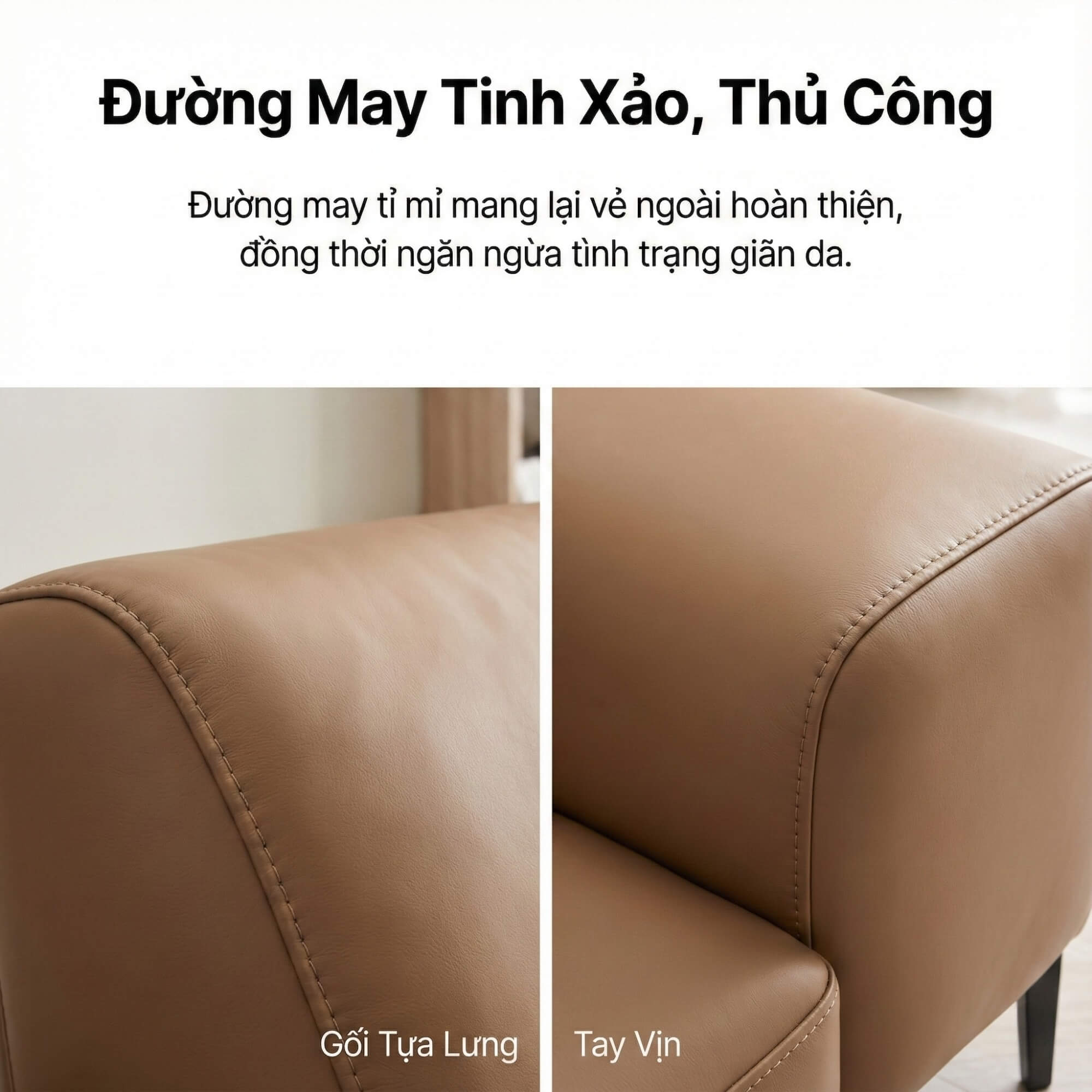 Sofa VERMONT - Sofa Băng Ấm Áp Thư Giãn Với Tựa Đầu Thông Minh