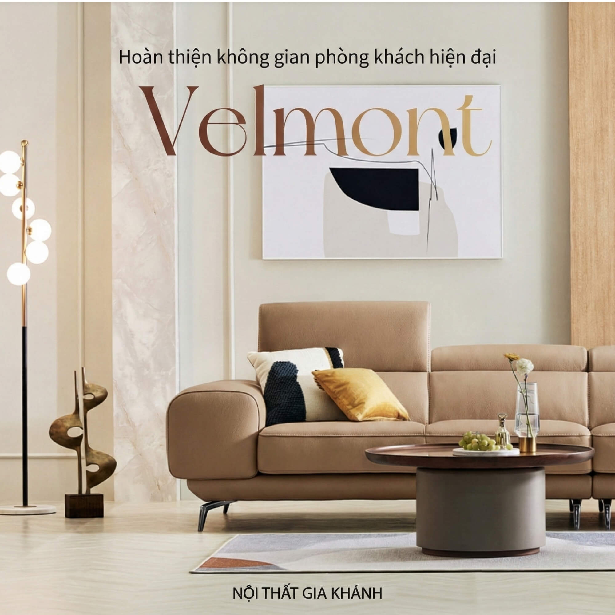 Sofa VERMONT - Sofa Băng Ấm Áp Thư Giãn Với Tựa Đầu Thông Minh