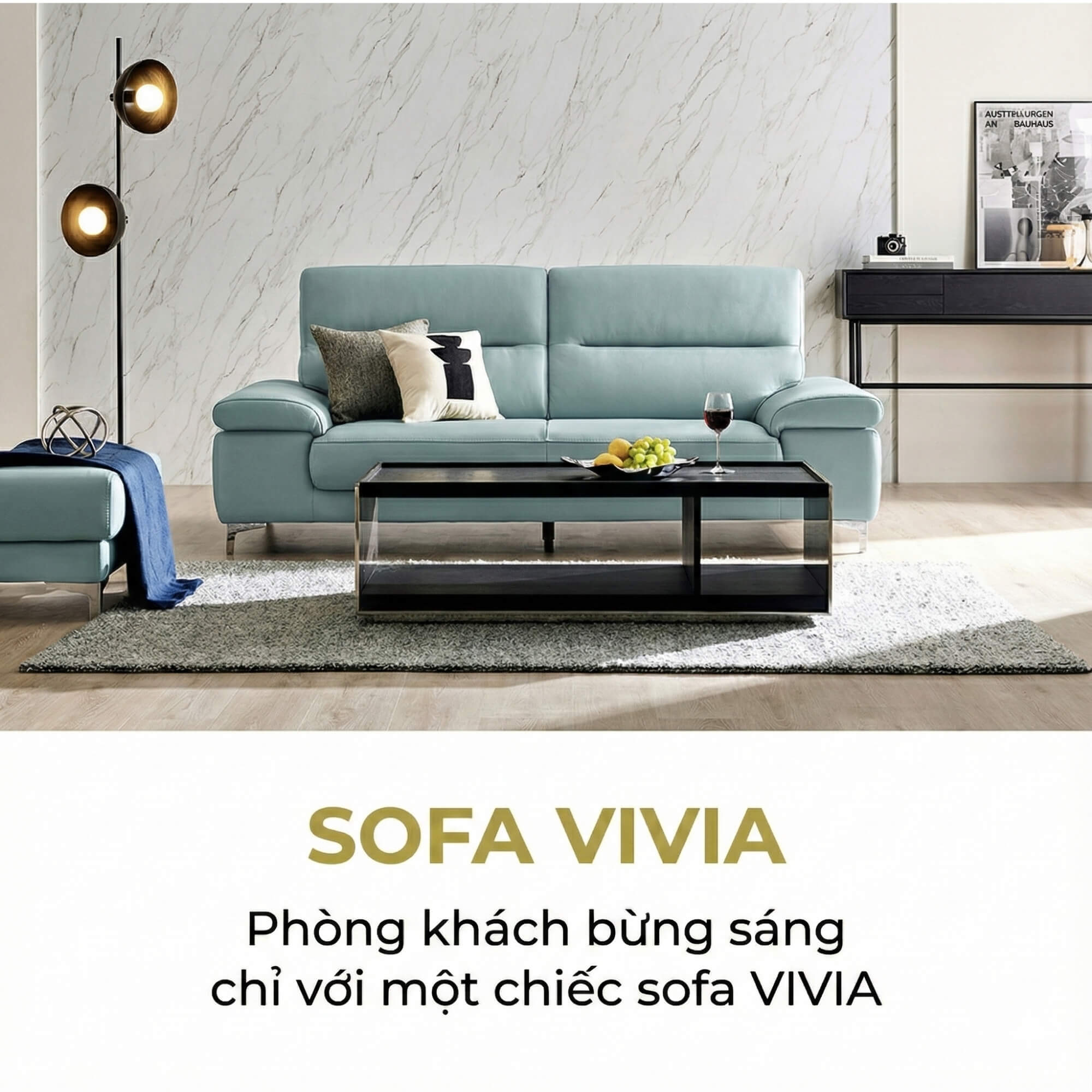 Sofa VIVIA - Sofa Băng 2 Chỗ Nhỏ Gọn Phù Hợp Mọi Gia Đình