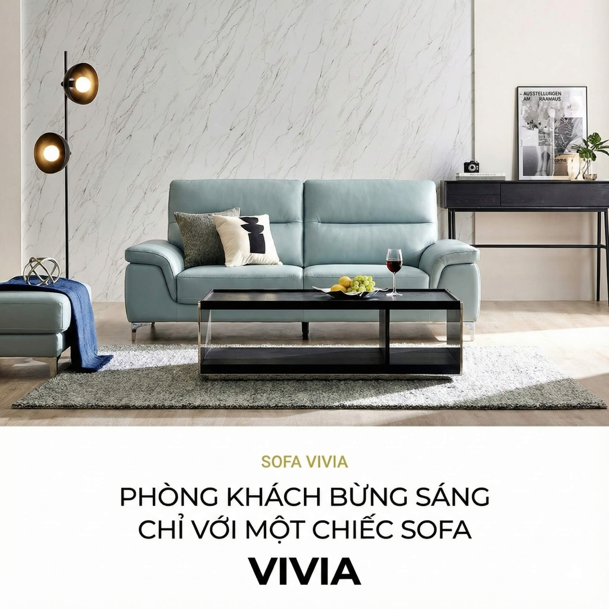 Sofa VIVIA - Sofa Băng 2 Chỗ Nhỏ Gọn Phù Hợp Mọi Gia Đình