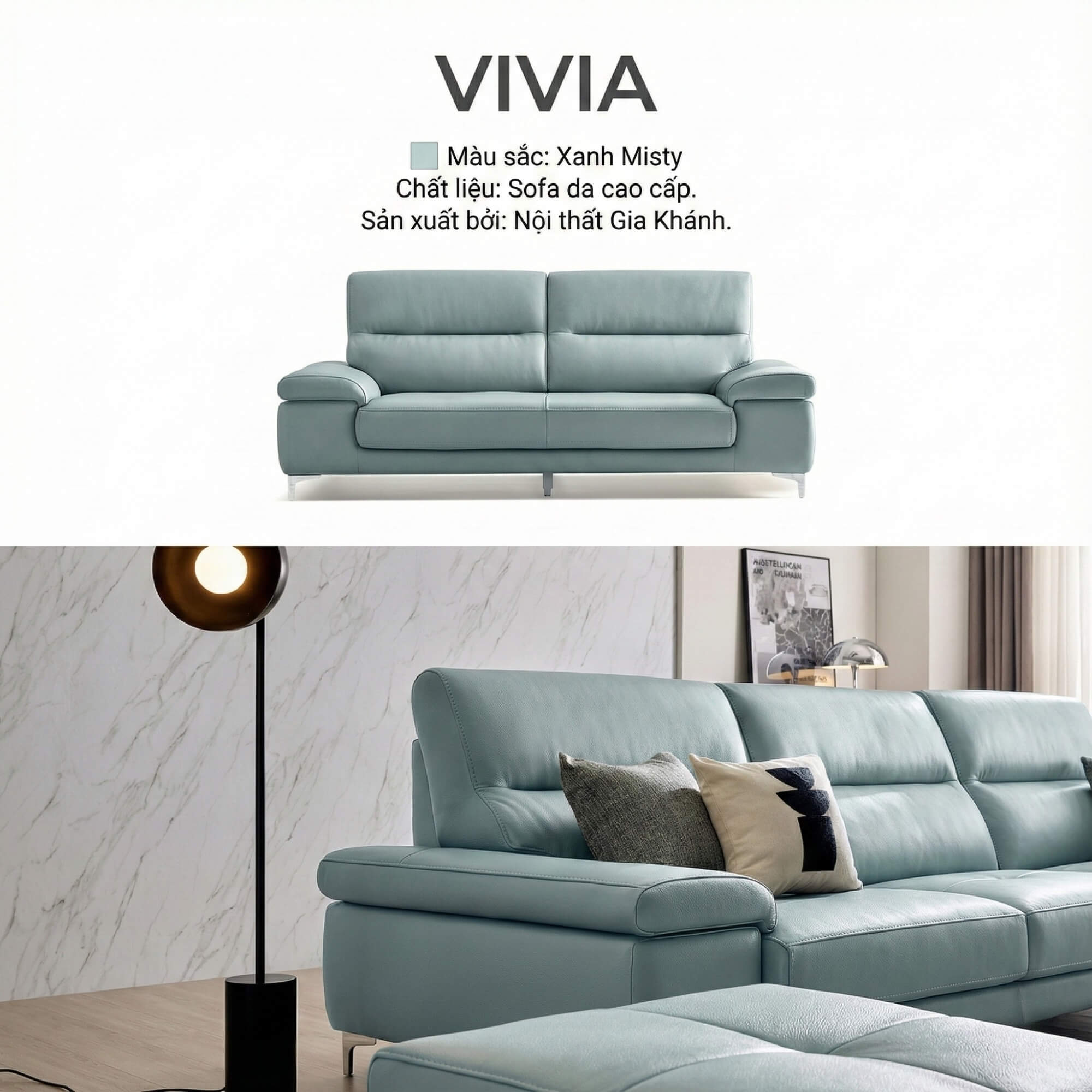 Sofa VIVIA - Sofa Băng 2 Chỗ Nhỏ Gọn Phù Hợp Mọi Gia Đình