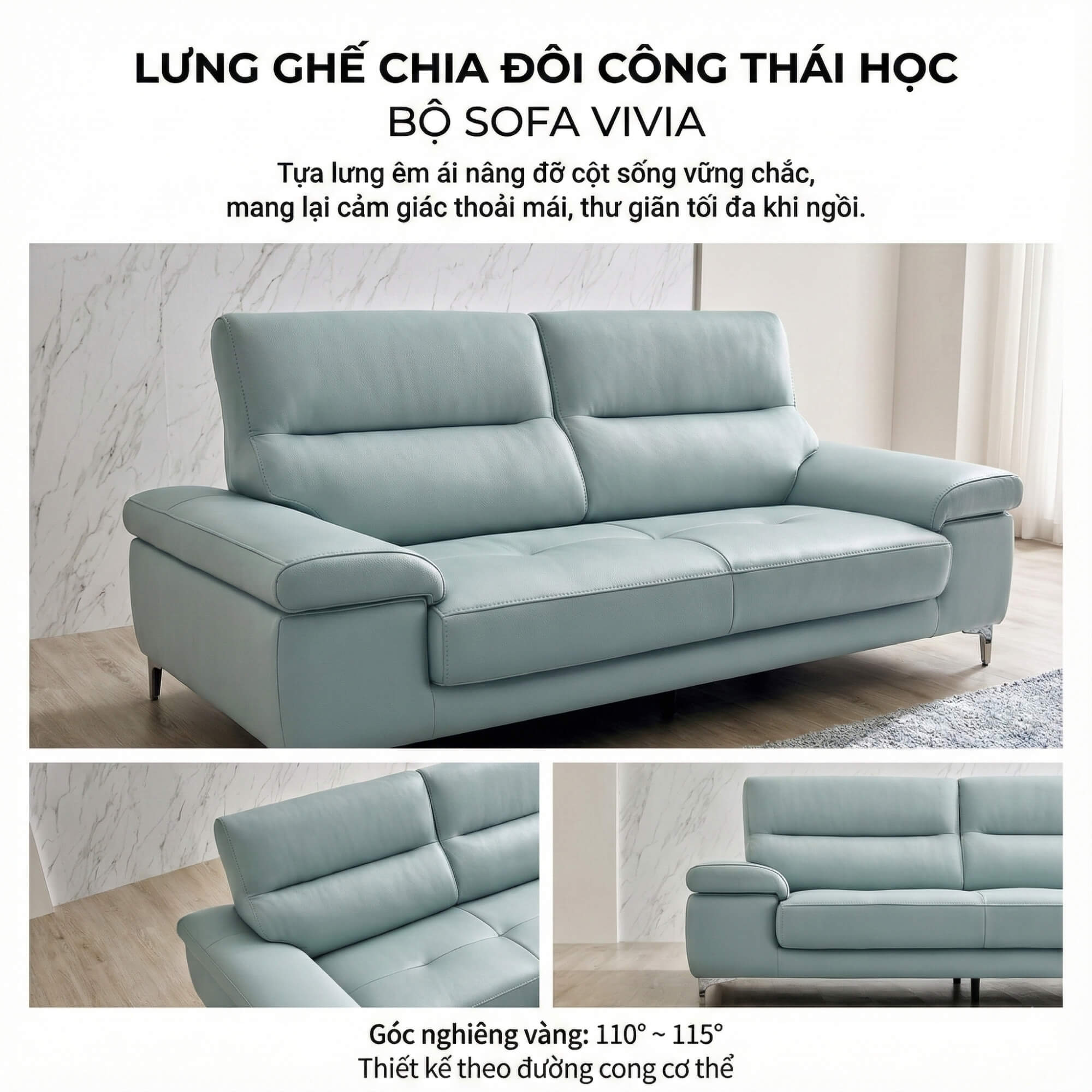 Sofa VIVIA - Sofa Băng 2 Chỗ Nhỏ Gọn Phù Hợp Mọi Gia Đình