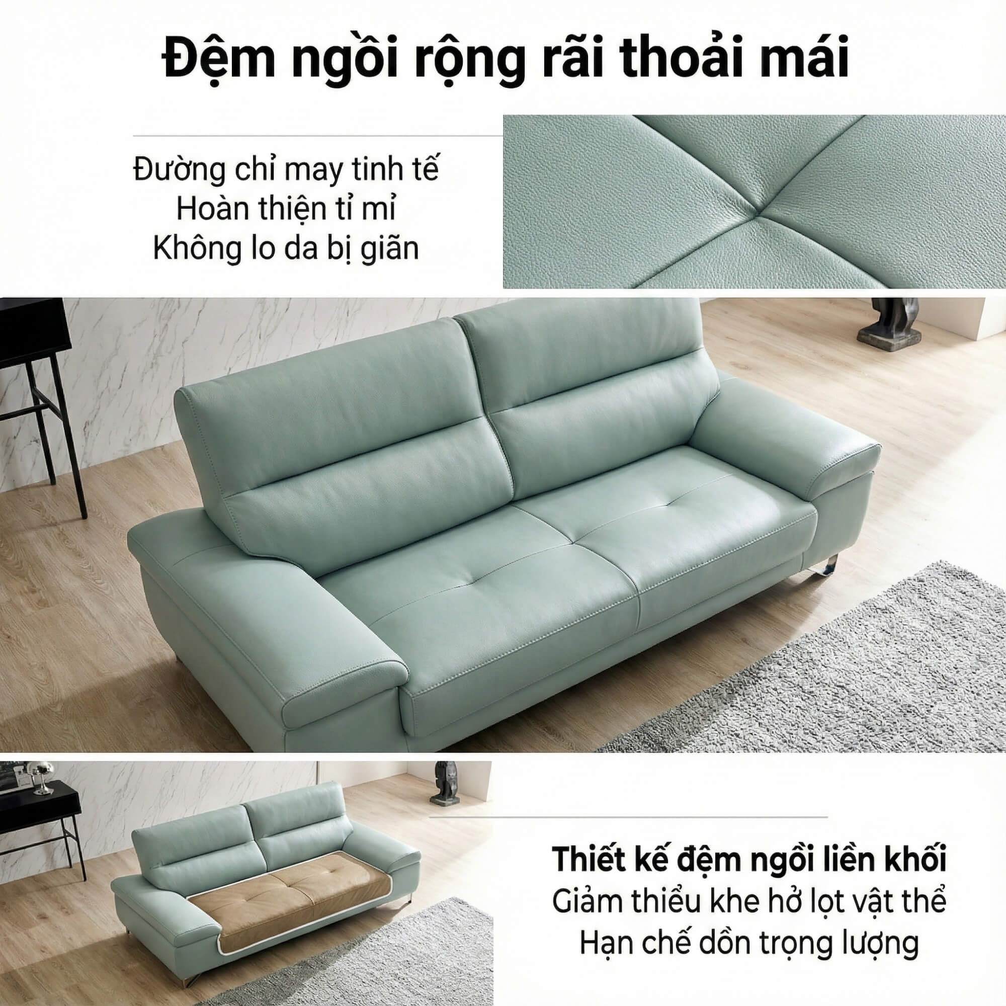 Sofa VIVIA - Sofa Băng 2 Chỗ Nhỏ Gọn Phù Hợp Mọi Gia Đình