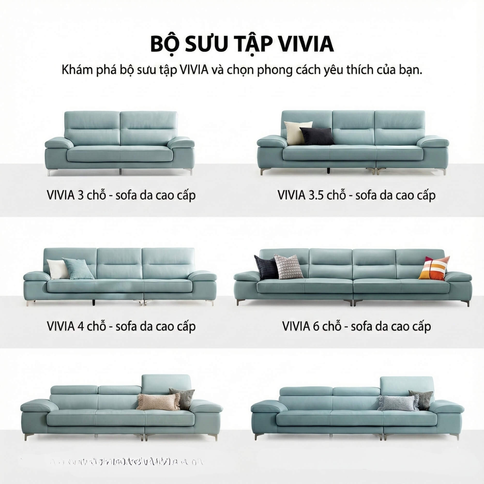Sofa VIVIA - Sofa Băng 2 Chỗ Nhỏ Gọn Phù Hợp Mọi Gia Đình