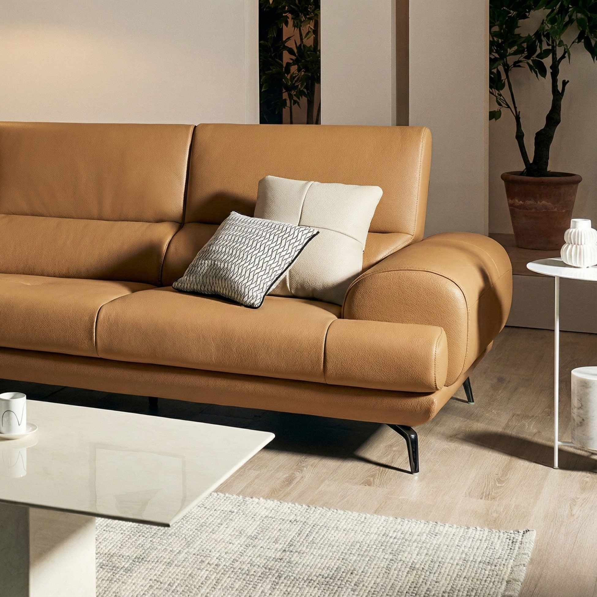 Sofa WARMIA – Sofa Da Cao Cấp Thiết kế Hiện Đại Tinh Tế Cho Phòng Khách Sang Trọng