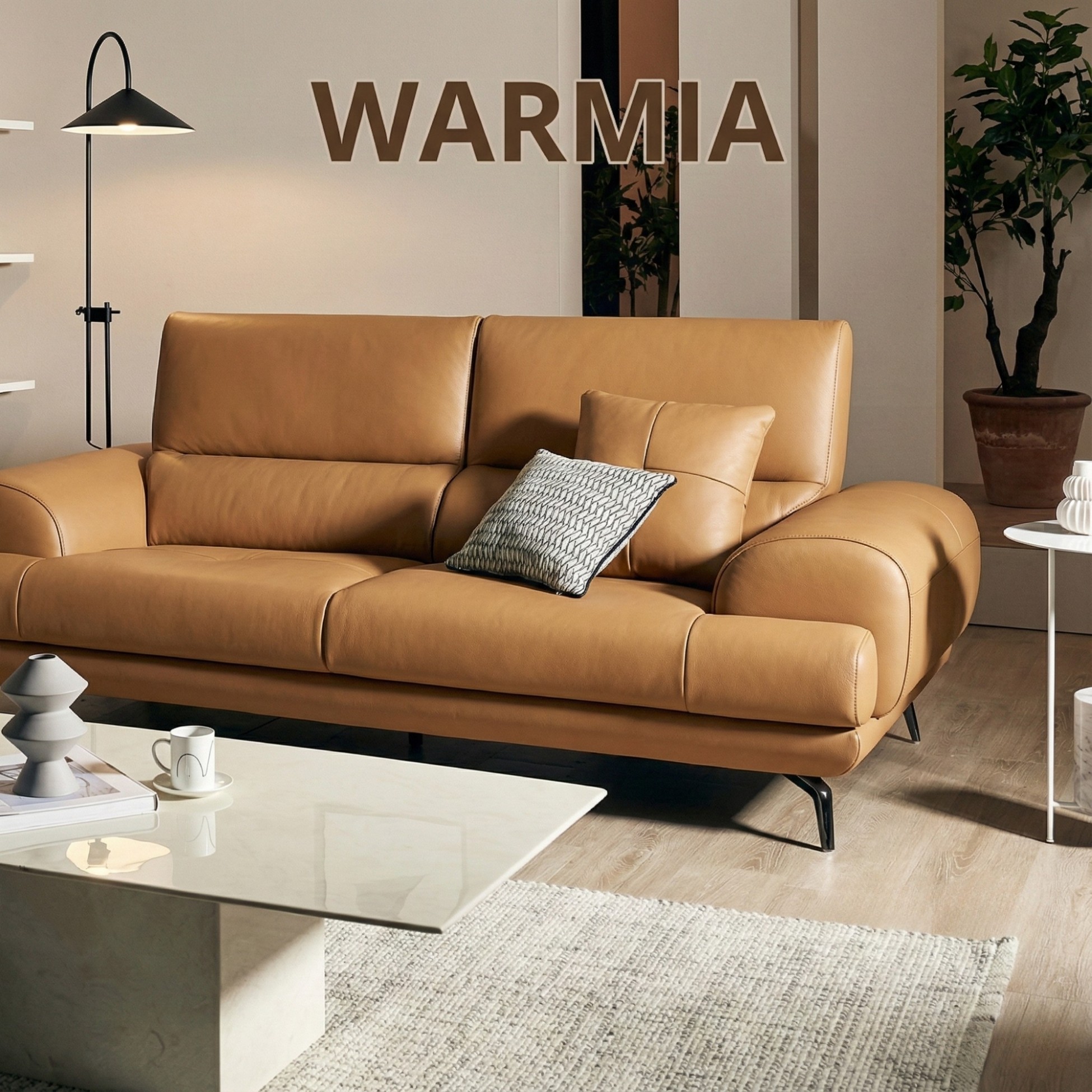 Sofa WARMIA – Sofa Da Cao Cấp Thiết kế Hiện Đại Tinh Tế Cho Phòng Khách Sang Trọng