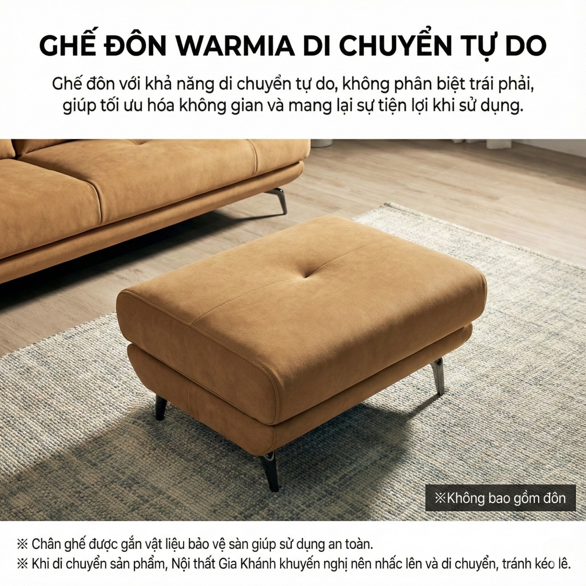 Sofa WARMIA – Sofa Da Cao Cấp Thiết kế Hiện Đại Tinh Tế Cho Phòng Khách Sang Trọng