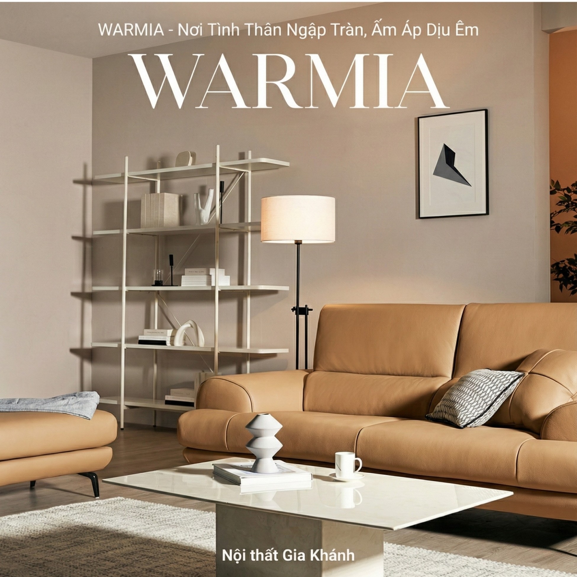 Sofa WARMIA – Sofa Da Cao Cấp Thiết kế Hiện Đại Tinh Tế Cho Phòng Khách Sang Trọng