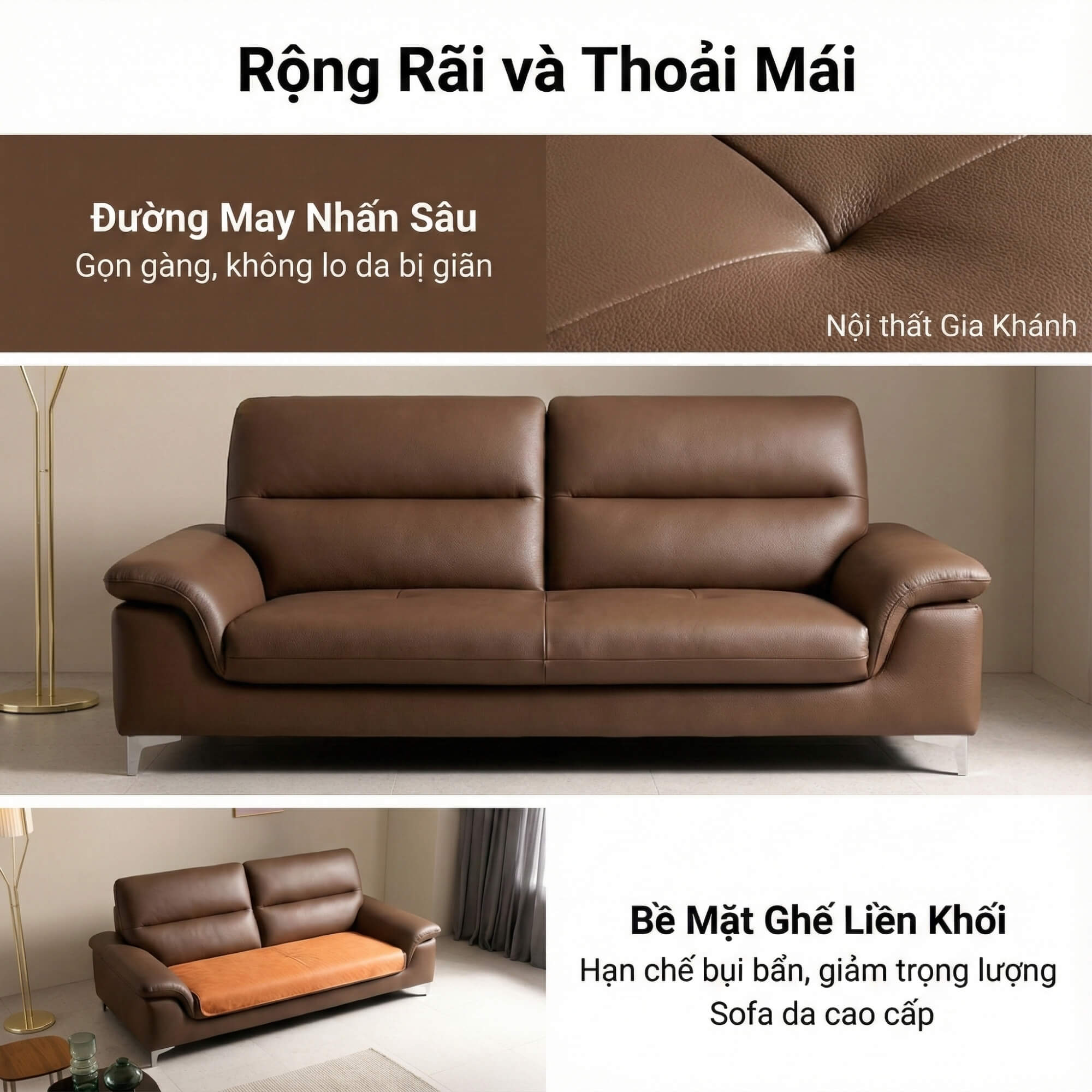 Sofa SINKIN - Sofa Băng 2M Nhỏ Gọn Thiết Kế Tối Giản Cho Phòng Khách Mini