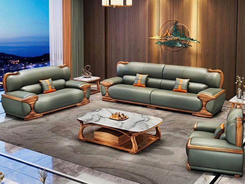 Bộ Sofa Nhập Khẩu Gỗ Mun SBW506-124