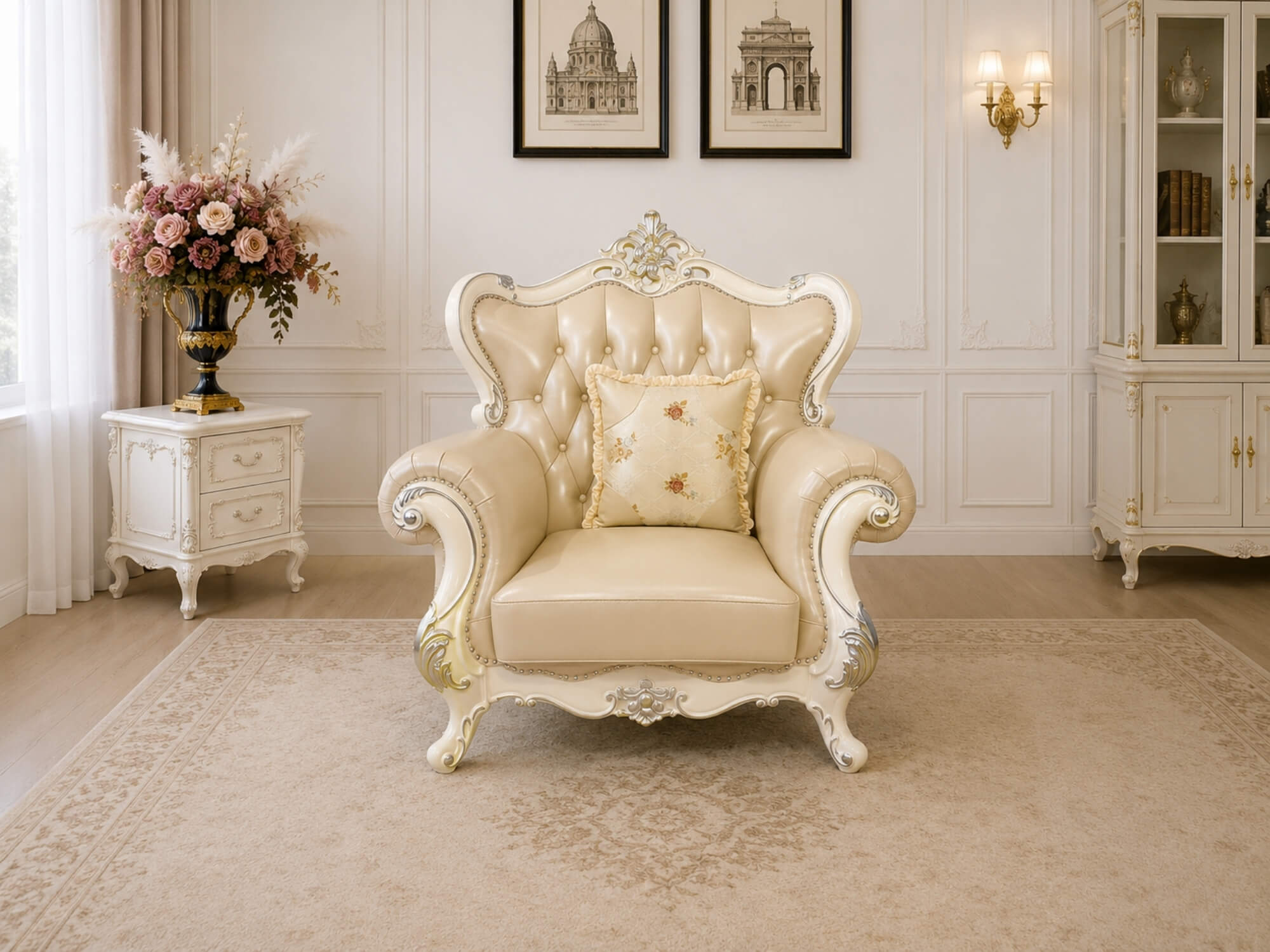 Sofa VALERION Phong Cách Tân Cổ Điển Hoàng Gia SB912-123 - Ảnh 7