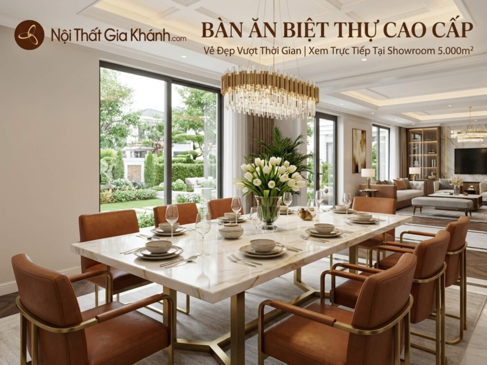 bàn ăn biệt thự cao cấp