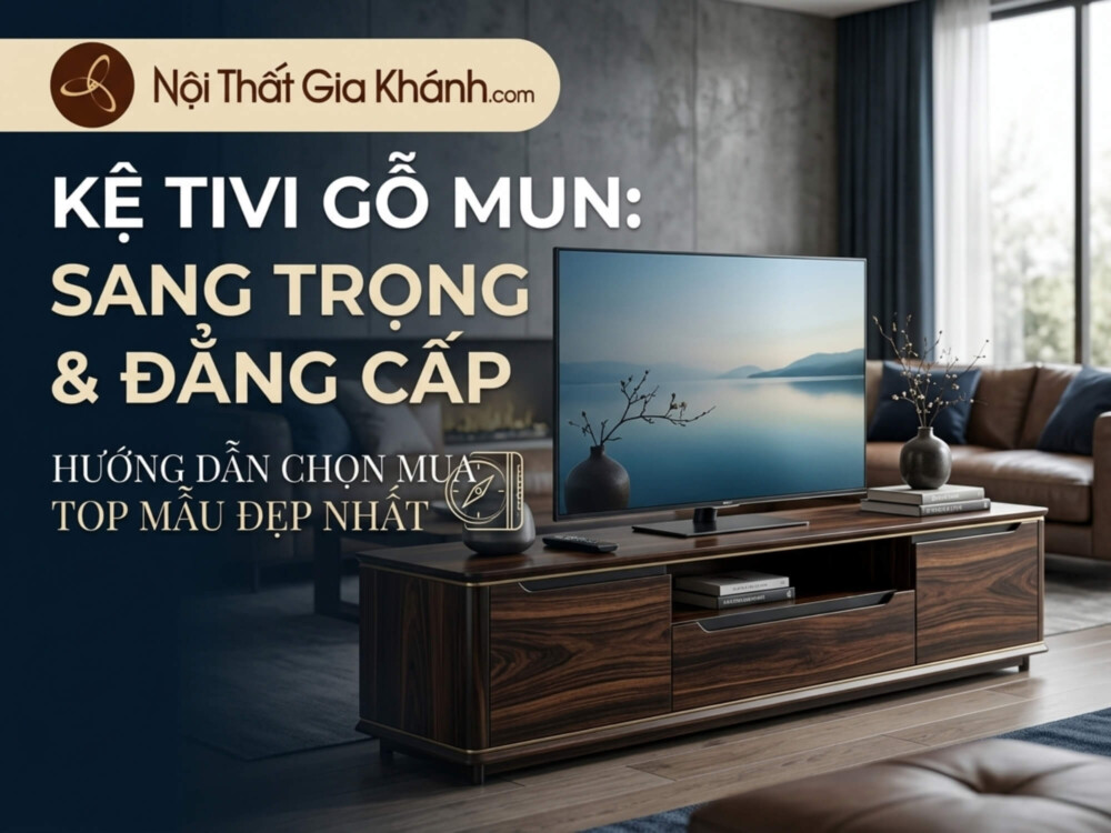 Kệ Tivi Gỗ Mun: Hướng Dẫn Chọn Mua & Top Mẫu Đẹp Nhất 2026 | Nội Thất Gia Khánh