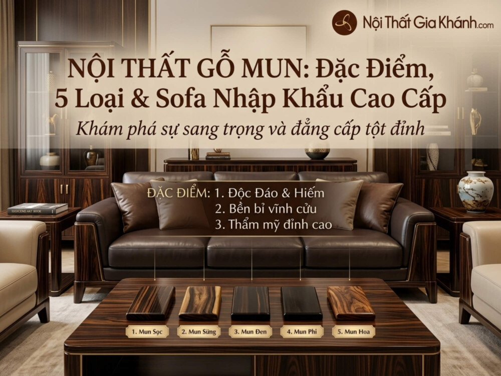 Nội Thất Gỗ Mun: Đặc Điểm, 5 Loại & Sofa Nhập Khẩu Cao Cấp | Gia Khánh