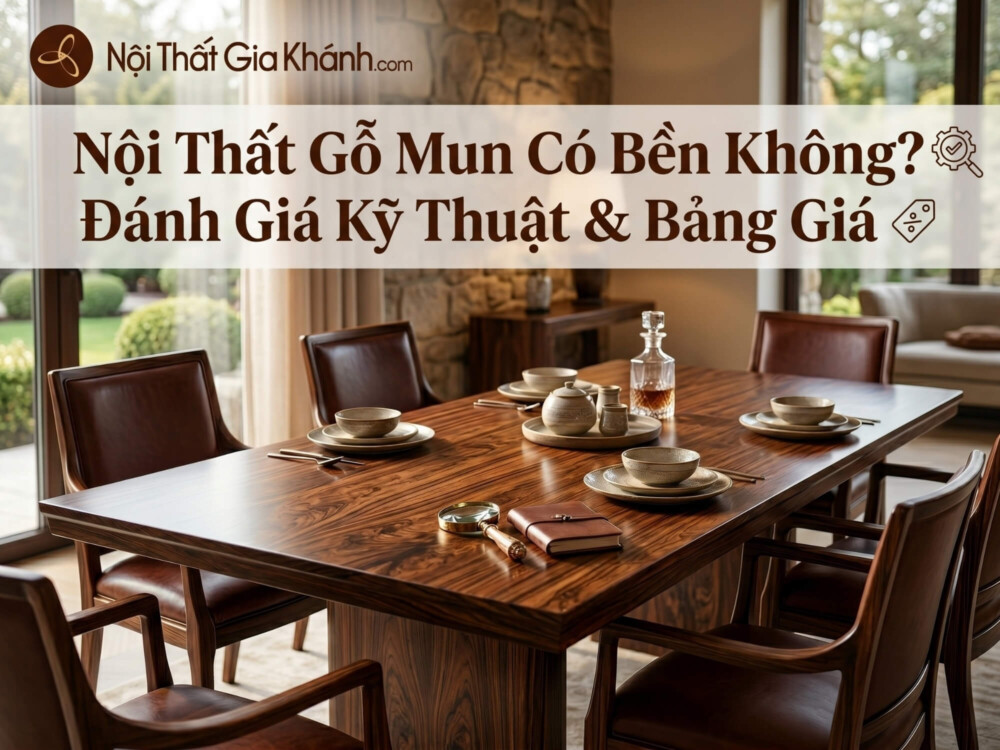 Nội Thất Gỗ Mun Có Bền Không? Đánh Giá Kỹ Thuật & Bảng Giá 2026