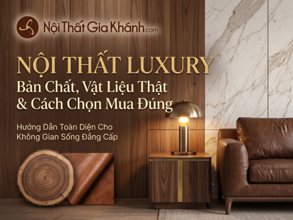 Nội Thất Luxury: Bản Chất, Vật Liệu Thật & Cách Chọn Mua Đúng
