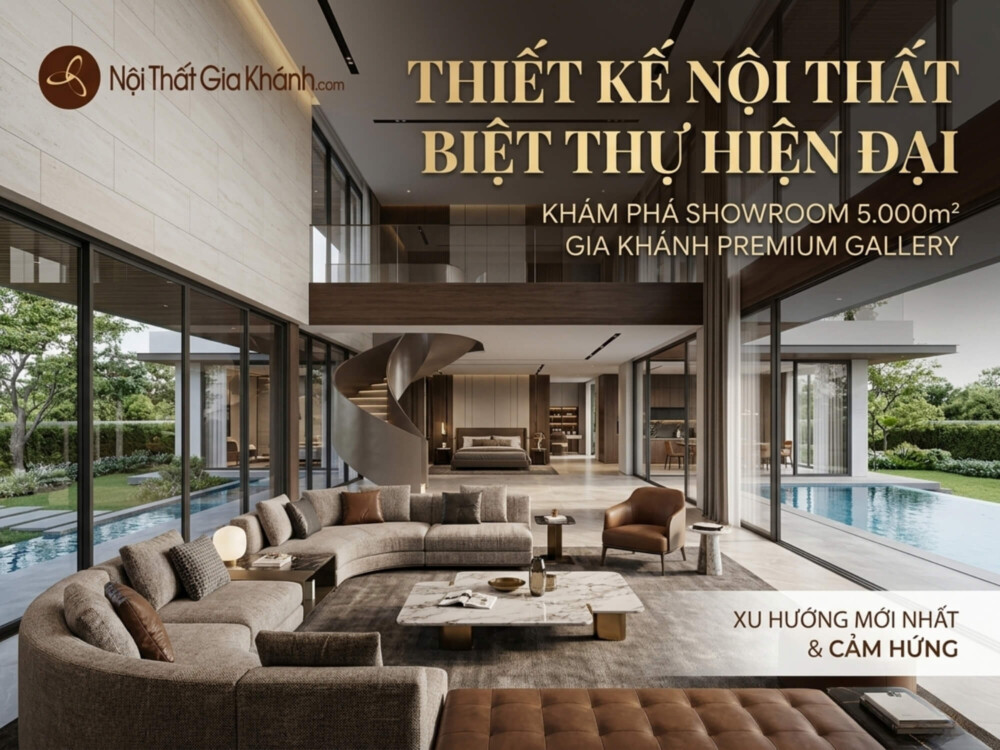 Thiết Kế Nội Thất Biệt Thự Hiện Đại 2026: Showroom 5.000m²