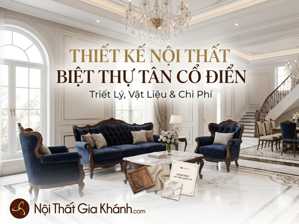 Thiết Kế Nội Thất Biệt Thự Tân Cổ Điển: Triết Lý, Vật Liệu & Chi Phí