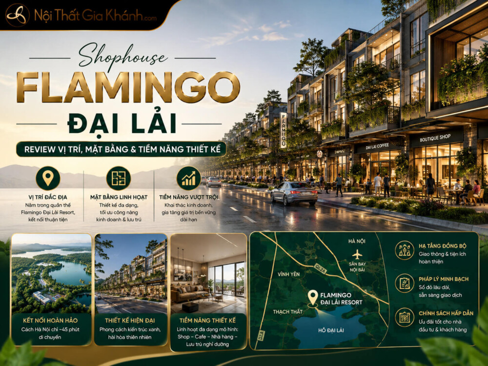 Shophouse Flamingo Đại Lải: Review Vị Trí, Mặt Bằng & Tiềm Năng Thiết Kế