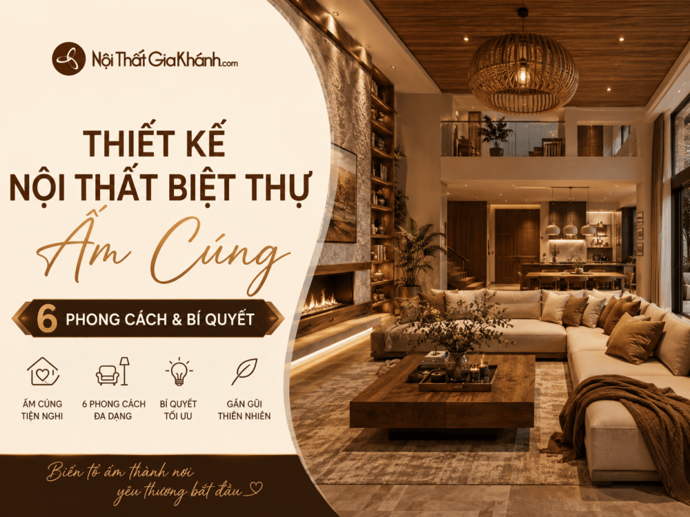 Thiết Kế Nội Thất Biệt Thự Ấm Cúng – 6 Phong Cách & Bí Quyết