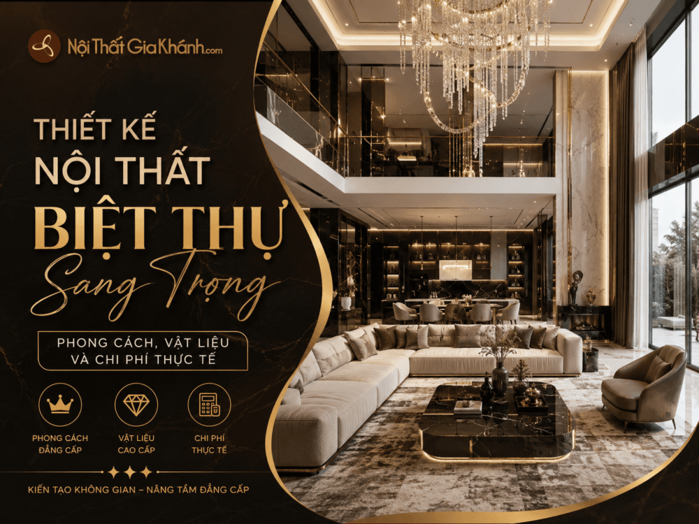 Thiết Kế Nội Thất Biệt Thự Sang Trọng: Phong Cách, Vật Liệu Và Chi Phí Thực Tế 2026