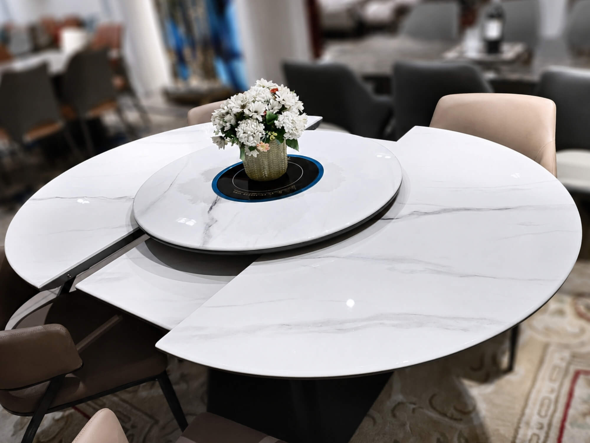 Bàn Ăn ARDEN - Bàn Ăn Hiện Đại Thông Minh 1m2 Kéo Dài 1m55 Có Bếp Từ BA685 - Ảnh 5