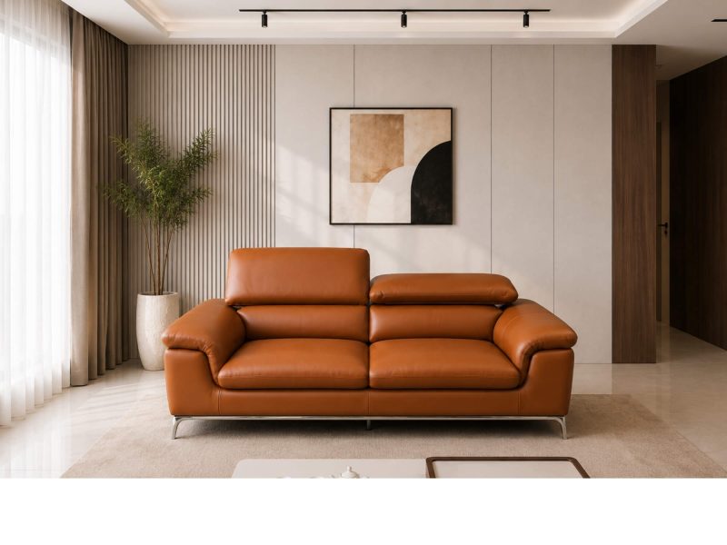 Bộ Sofa Prestiage - Sofa Bọc Da Phong Cách Tối Giản E009