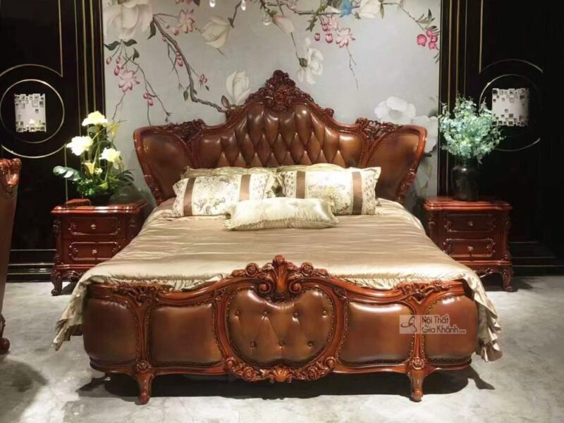 Giường Ngủ ROSABELLA 1M8 Tân Cổ Điển Nhập Khẩu GIB09GG