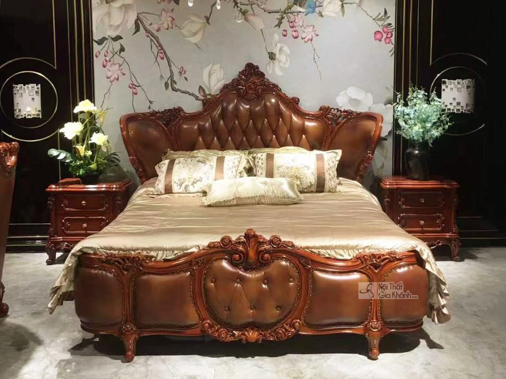 Giường Ngủ ROSABELLA 1M8 Tân Cổ Điển Nhập Khẩu GIB09GG
