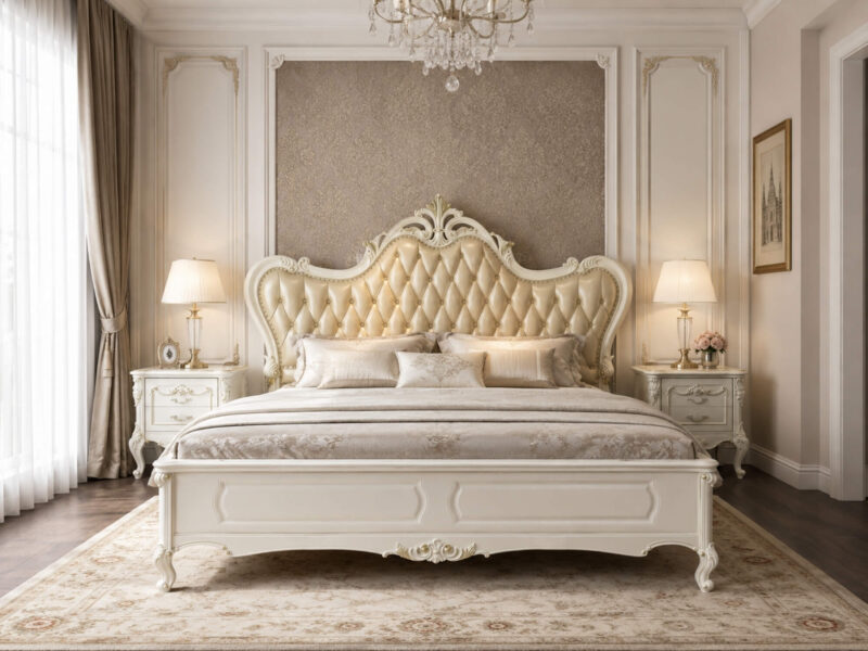 Giường Ngủ AURORA ROYALE 2M Phong Cách Tân Cổ Điển GIB15-20