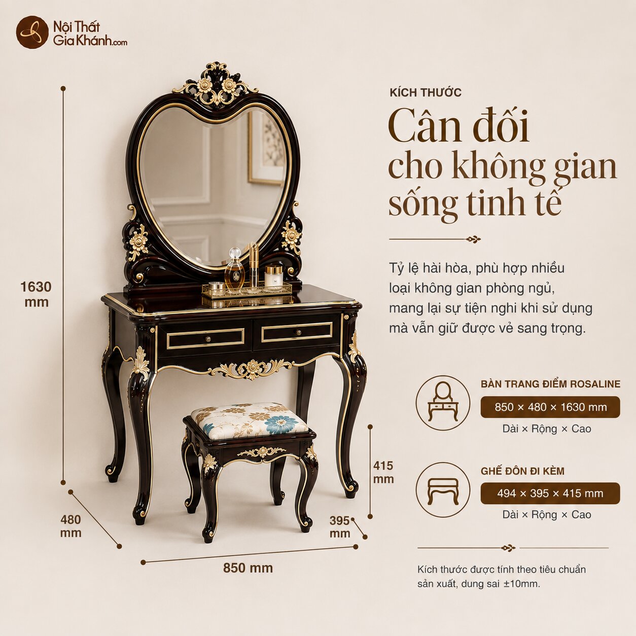 Bàn Trang Điểm ROSALINE