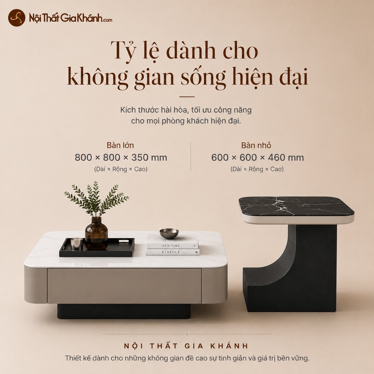 Bàn Trà C-ARC DUO - Bàn Trà Đôi Hiện Đại Trẻ Trung BT6203