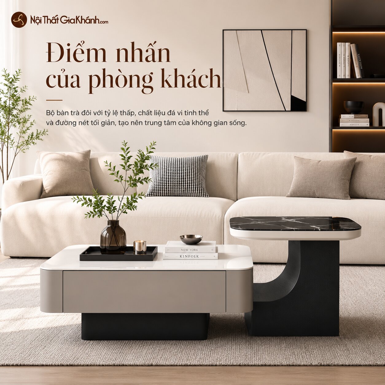Bàn Trà C-ARC DUO - Bàn Trà Đôi Hiện Đại Trẻ Trung BT6203