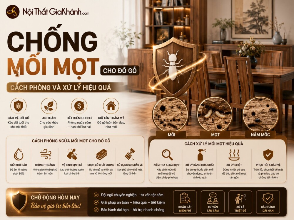 Chống Mối Mọt Cho Đồ Gỗ: Cách Phòng Và Xử Lý Hiệu Quả