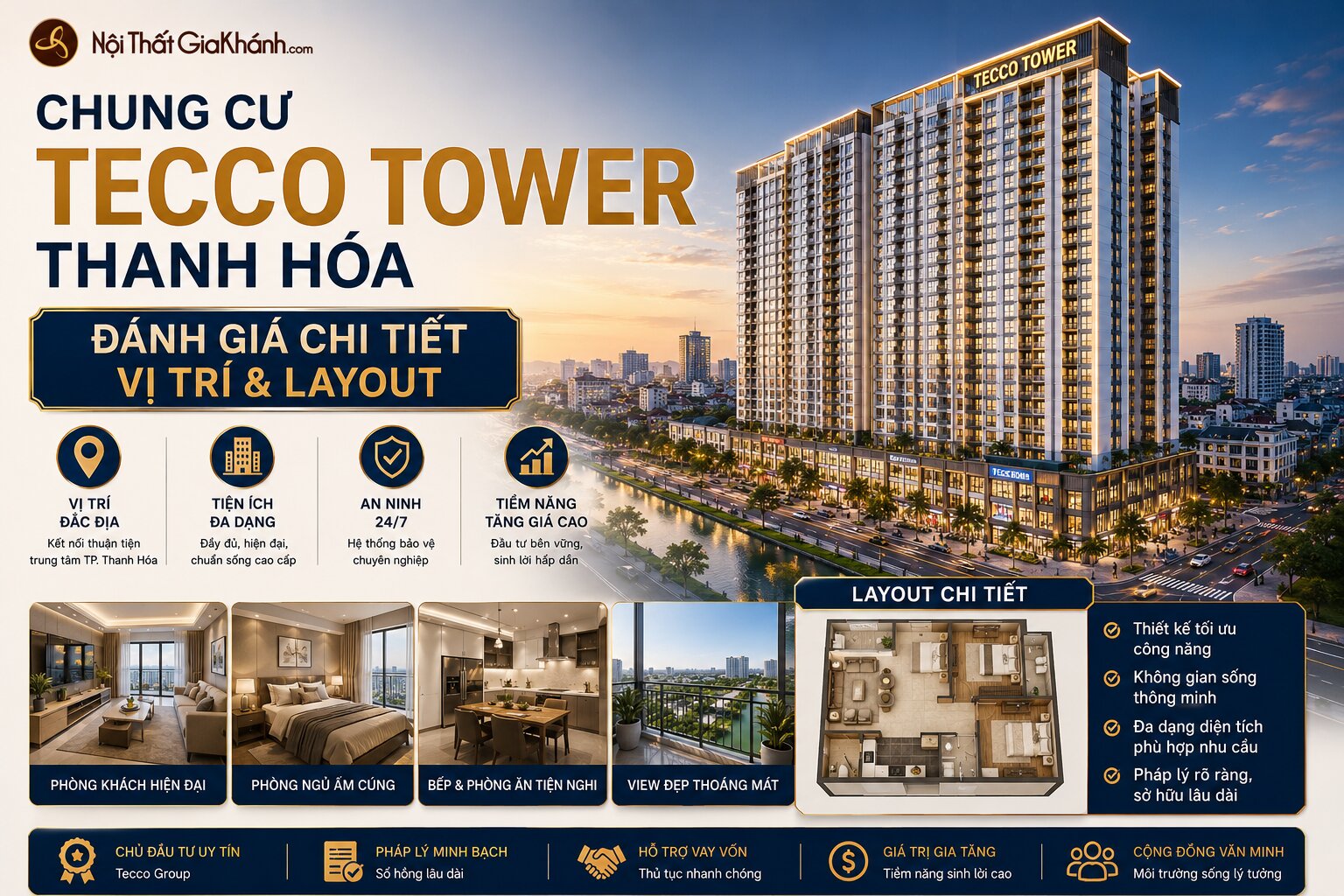 Chung cư Tecco Tower Thanh Hóa: Đánh Giá Chi Tiết Vị Trí & Layout