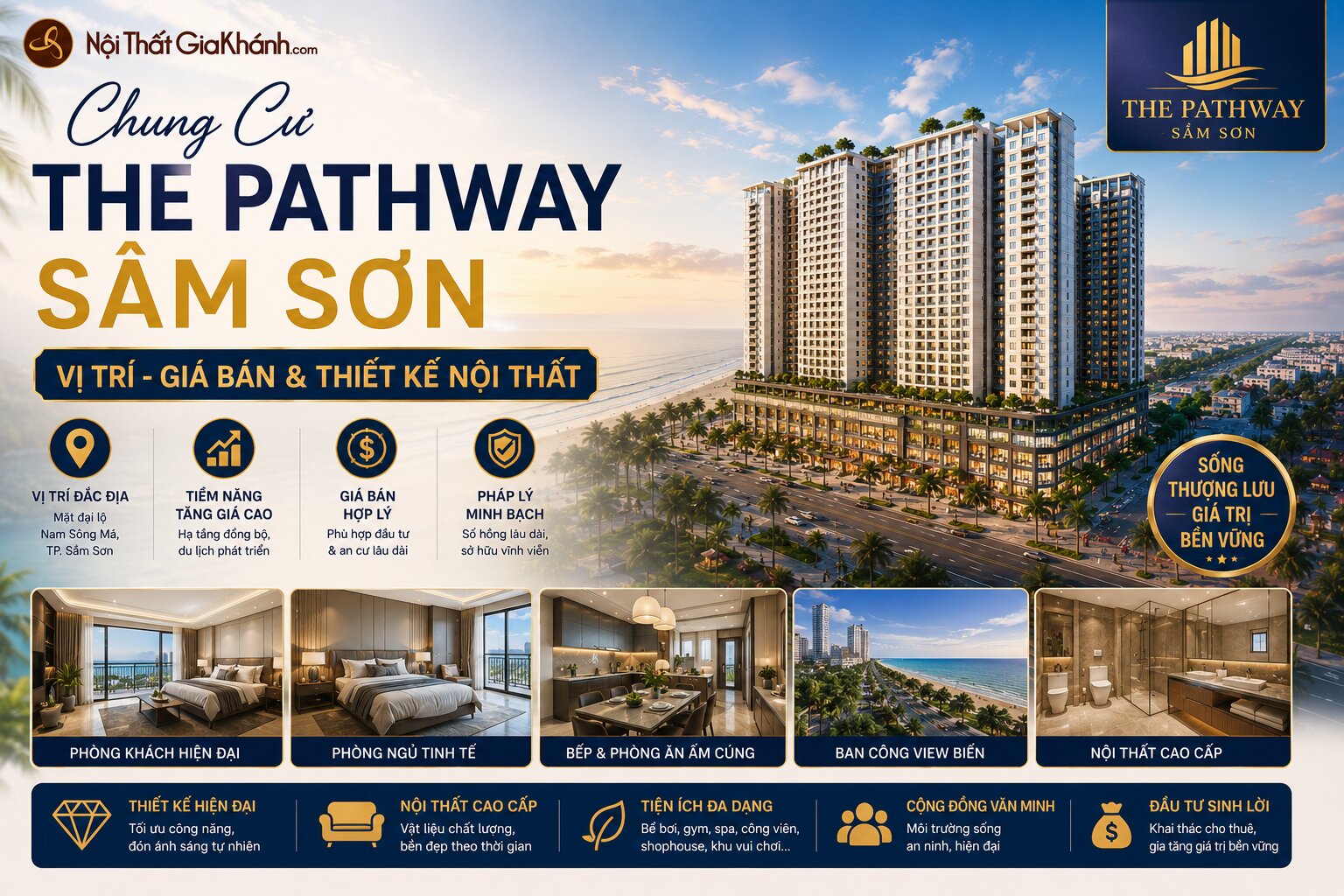 Chung Cư The Pathway Sầm Sơn: Vị Trí, Giá Bán & Thiết Kế Nội Thất