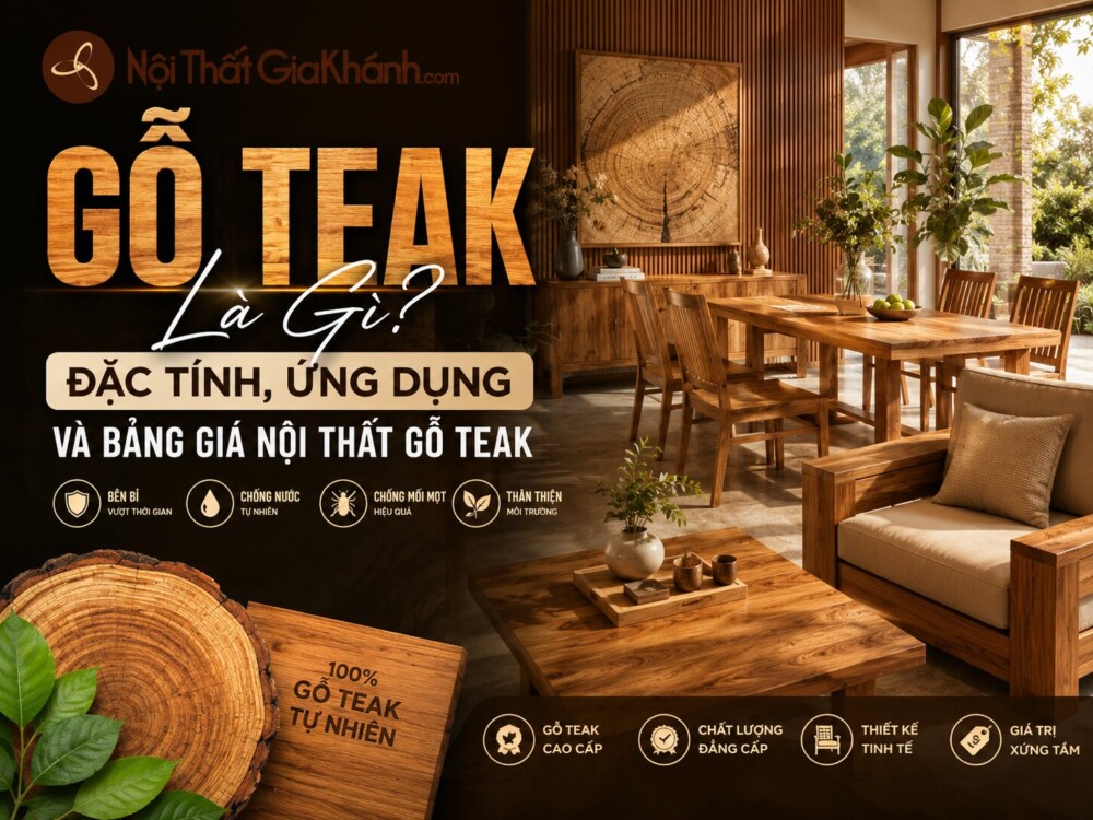 Gỗ Teak Là Gì? Đặc Tính, Ứng Dụng Và Bảng Giá Nội Thất Gỗ Teak