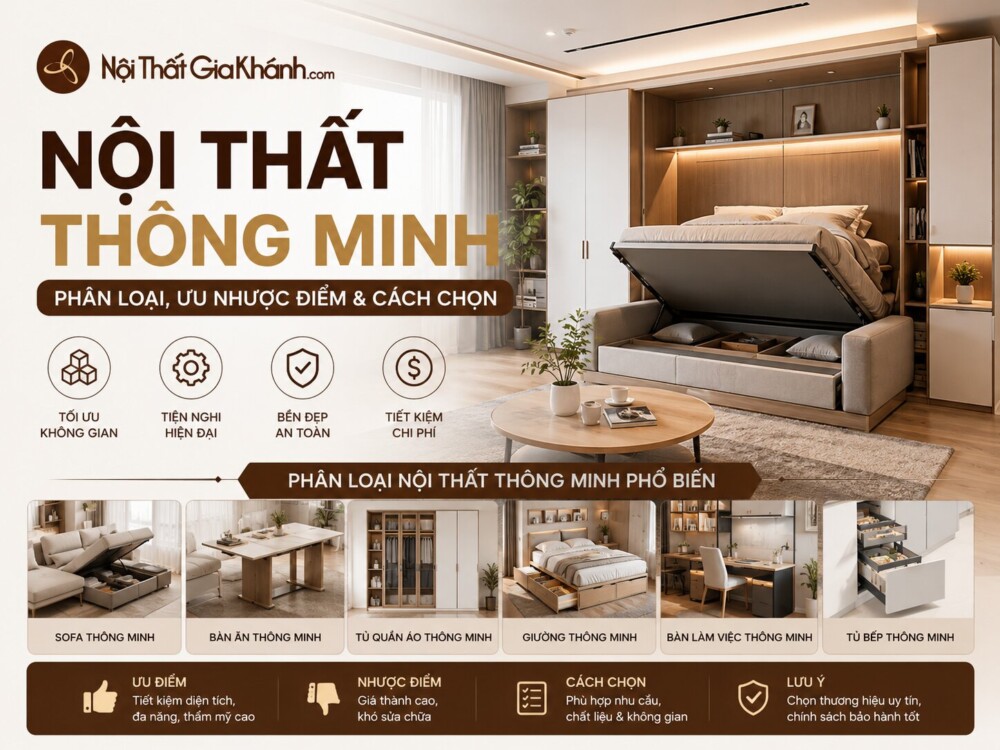 Nội Thất Thông Minh: Phân Loại, Ưu Nhược Điểm & Cách Chọn