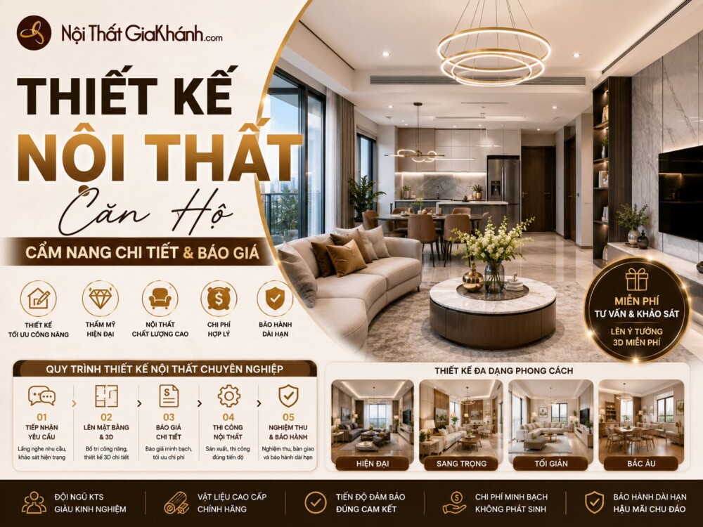 Thiết Kế Nội Thất Căn Hộ: Cẩm Nang Chi Tiết & Báo Giá
