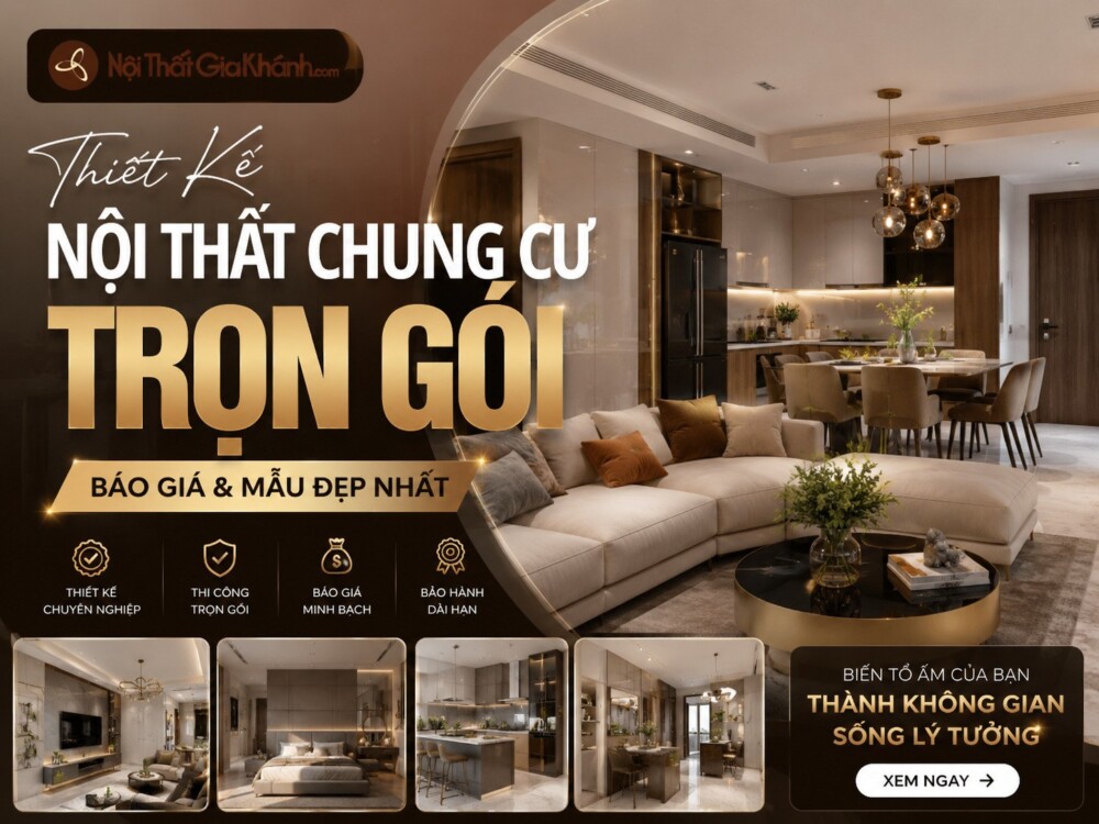 Thiết Kế Nội Thất Chung Cư Trọn Gói: Báo Giá & Mẫu Đẹp Nhất