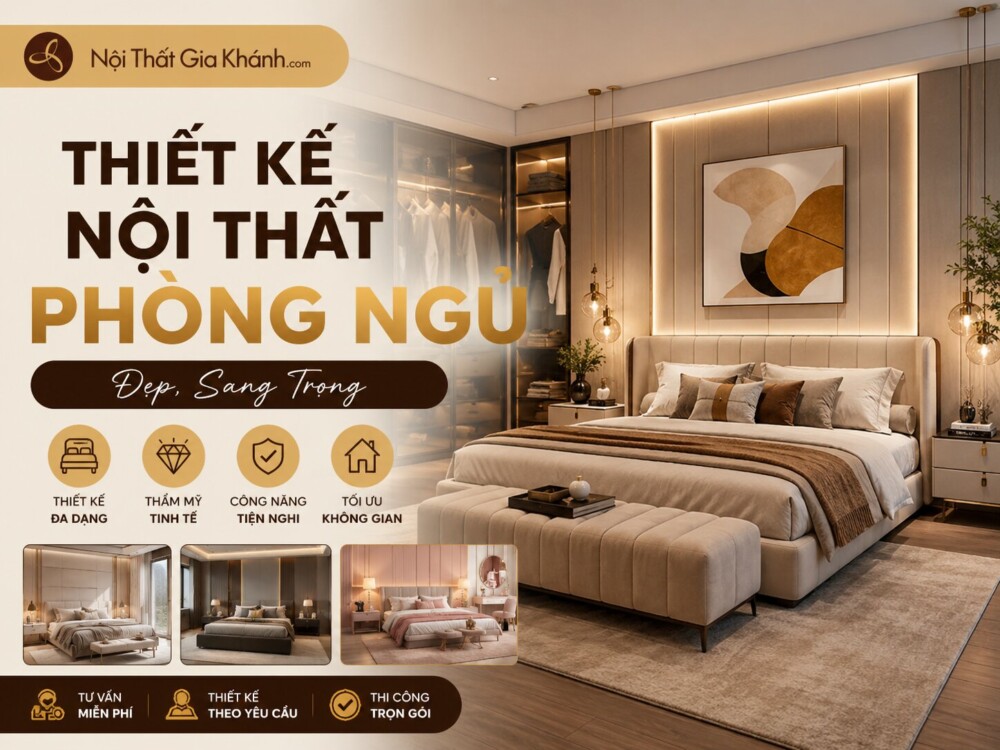 Thiết Kế Nội Thất Phòng Ngủ Đẹp, Sang Trọng