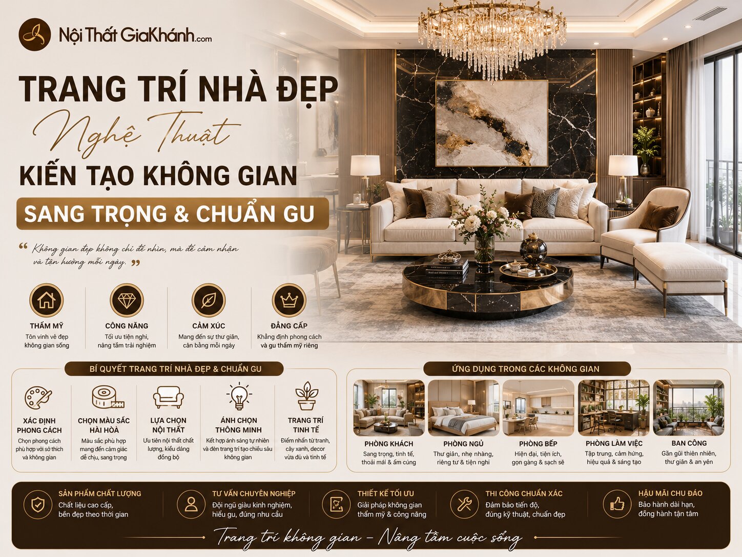 Trang Trí Nhà Đẹp: Nghệ Thuật Kiến Tạo Không Gian Sang Trọng & Chuẩn Gu