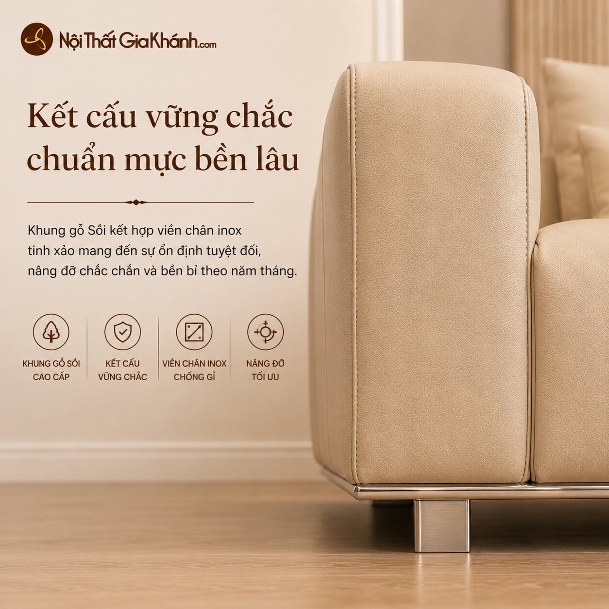 Sofa SERENITY - Sofa Hiện Đại Luxury Cho Phòng Khách Sang Trọng SBH361