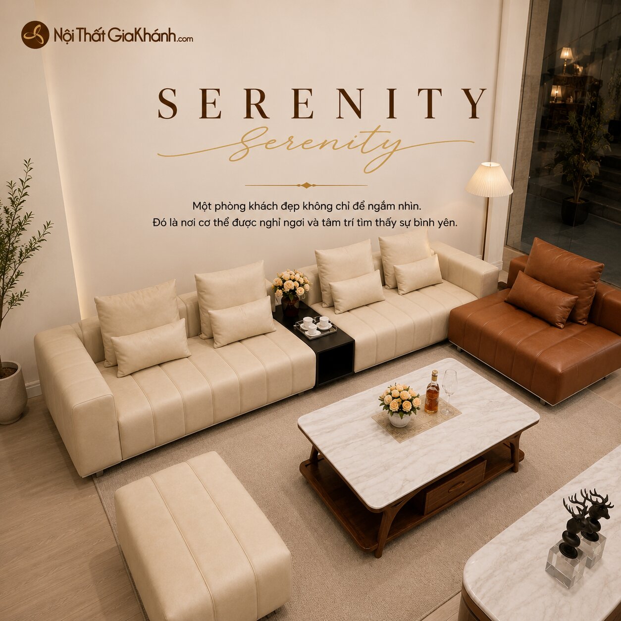 Sofa SERENITY - Sofa Hiện Đại Luxury Cho Phòng Khách Sang Trọng SBH361