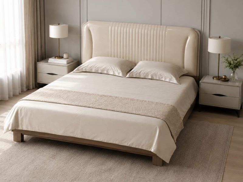 Giường Ngủ LENORA - Giường Ngủ Hiện Đại Bọc Da Cao Cấp BA-2