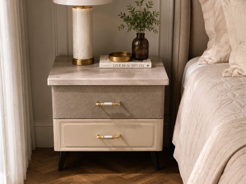 Tab đầu giường HAZEL - Tủ đầu giường hiện đại 2 ngăn TA31