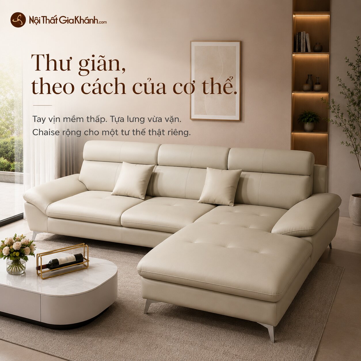 Sofa COASTAL II - Sofa Góc Bọc Da Trẻ Trung Cho Gia Đình Năng Động SF2B-GT