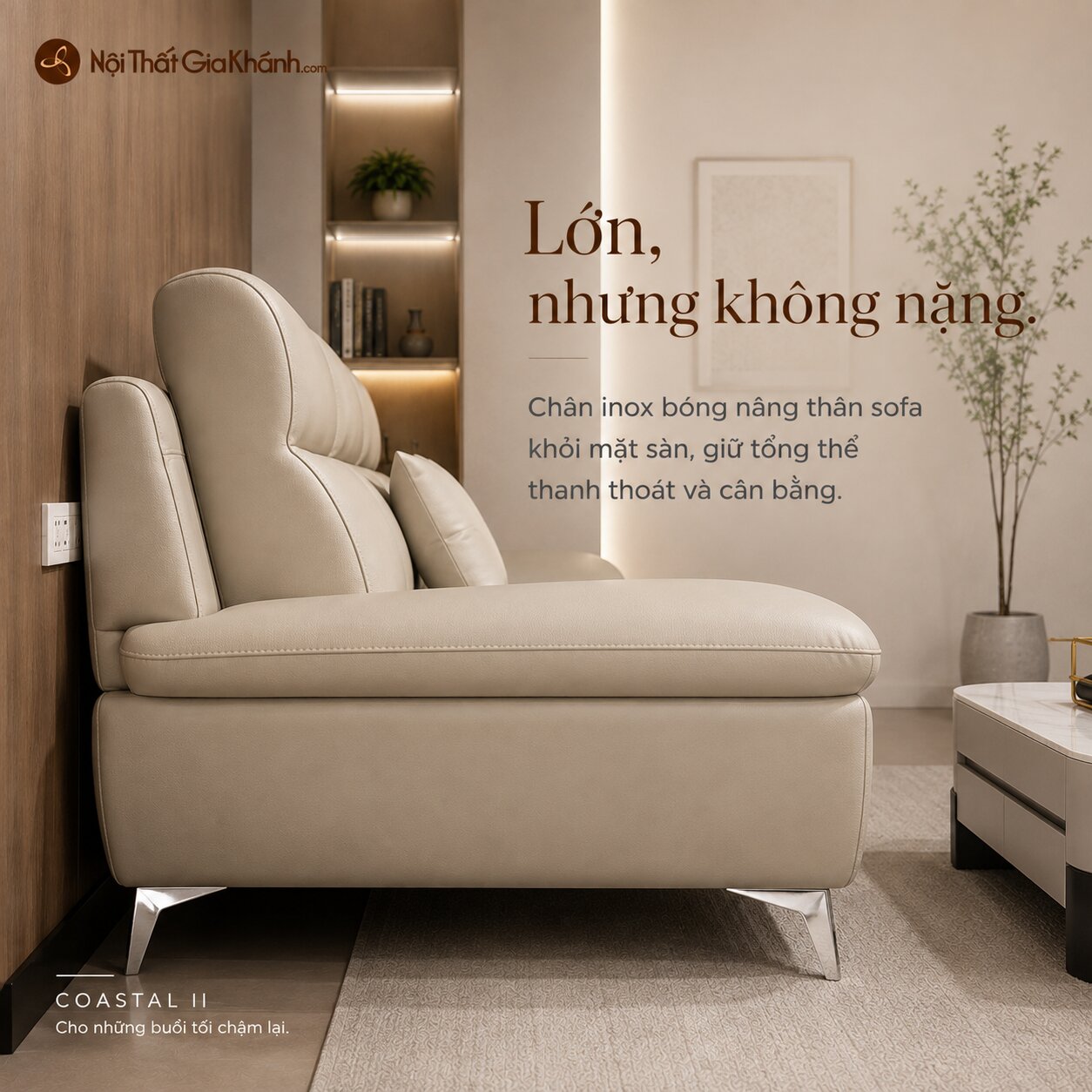 Sofa COASTAL II - Sofa Góc Bọc Da Trẻ Trung Cho Gia Đình Năng Động SF2B-GT